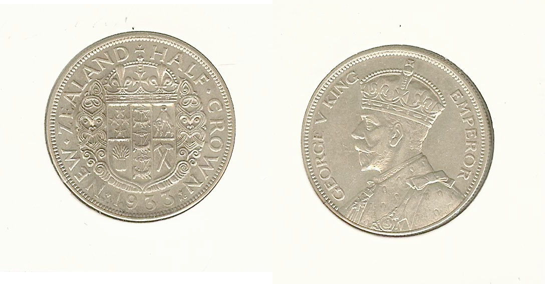 New Zealand 1/2 crown 1933 gEF